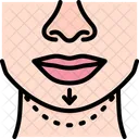 Chin Surgery Face Icon