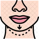 Chin Surgery Face Icon