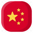 China Chino Bandera Icono