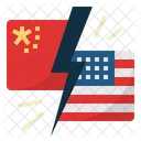 中国と米国の貿易戦争  アイコン