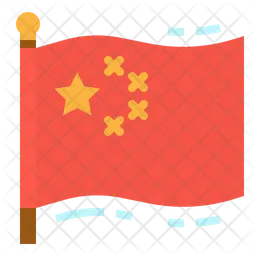 China-Flagge  Symbol