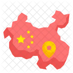 China Karte  Symbol