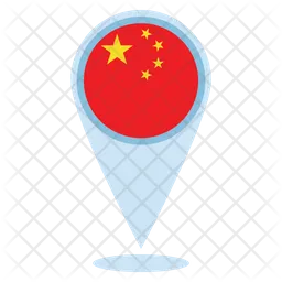 China Location Flag Icon