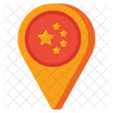 중국 위치 핀  아이콘