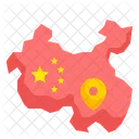 중국 지도  아이콘