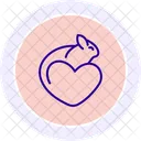 Chinchilla Amor Animal Linea Estilo Icono Icono