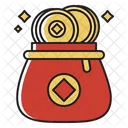 Chinese Coin Bag  Icon