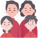 중국 가족  아이콘