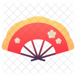 Chinese Fan Icon - Download in Gradient Style