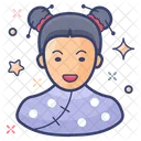 Chinese Female Chinese Woman Traditional Woman Icon