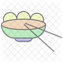 Chinese Food Lineal Color Icon Symbol