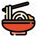 중국 음식 국수 젓가락 아이콘