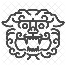 Chinese Guardian Lion Icon