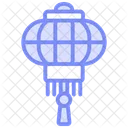 Chinese Lantern Duotone Line Icon Icon