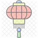 Chinese Lantern Lineal Color Icon Icon