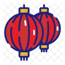 Chinese Lantern Light Decoration Icon