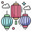 Chinese Lanterns Chinese Lamps Hanging Decoration Icon