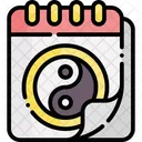 Chinese New Year Calendar Yin Yang Icon
