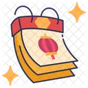 Chinese New Year Calendar Schedule Icon