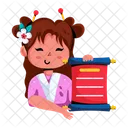 Chinese Scroll Lucky Scroll Scroll Paper 아이콘