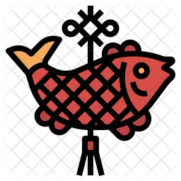 Chinesischer hängender Fisch  Symbol