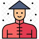 Chinesischer Mann Avatar Symbol