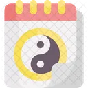 Chinesisches Neujahr Kalender Yin Yang Symbol