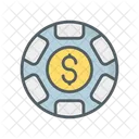 Chip Poker Gambling Icon