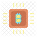 Chip Tecnologico Chip Bitcoin Microchip Bitcoin Icono