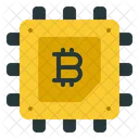 Chip de bitcoin  Icono