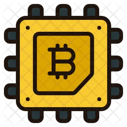 Chip de bitcoin  Icono