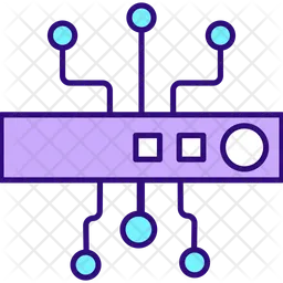 Chip de seguridad cibernética  Icono