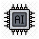 Chip De Inteligencia Artificial Microchip Icono
