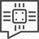Chip De Mensagem Mensagem De Microchip Ícone