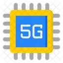 Chip de processador 5G  Ícone