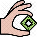 Chip In Hand Processor In Hand Hand Icon