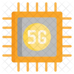 Chip procesador 5G  Icono