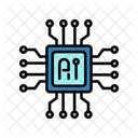 Chipset De IA Chip De IA Processador Neural Icon