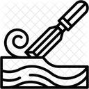 끌 조각 도구 아이콘