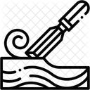 끌 조각 도구 아이콘
