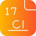 Chlorine Periodic Table Atom Icon