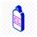 Chlorine Bottle Isometric Icon