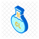 Chlorine Flask Isometric Icon