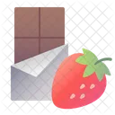 White Chocolate Strawberry Icon