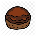 Chocolate Bun Food Icon