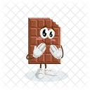 Chocolate Logo Mascot Ashamed Pose Icon