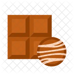 Chocolate balls and chocolate bar  Icon