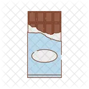 Chocolate bar with blue packaging  Icon