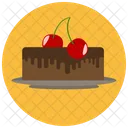 Chocolate Cake Cherry Icon