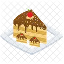 Chocolate Cake Slice  Icon